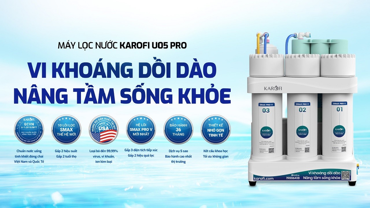 Máy lọc nước Karofi KAQ-U05 PRO